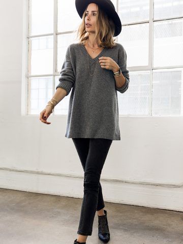 Jeans skinny e stivaletti - Dal blog Anine's World