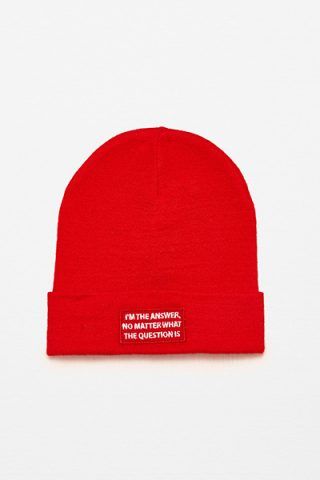 Beanie con scritta di Zara