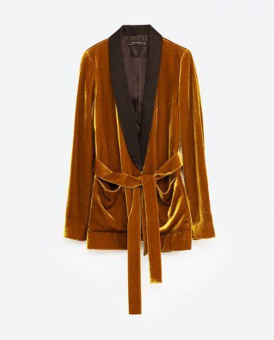 Blazer velluto con cintura Zara €89,95