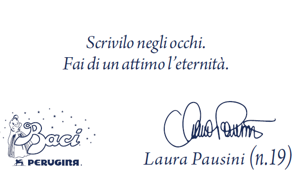 I Baci Perugina autografati Laura Pausini!