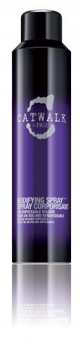 Catwalk by Tigi Bodifying Spray dona forma e volume ai capelli, per un’asciugatura perfetta e un look sofisticato.