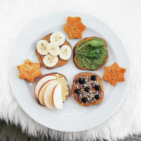 Sweet potato toast come aperitivo
