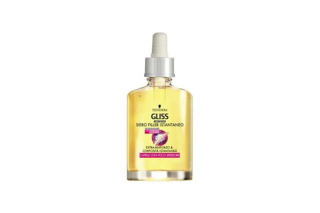 Gliss Hyaluron Filler Siero: la formula dona rinforzo intenso, morbidezza e corposità.