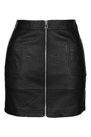 Minigonna in pelle Topshop scontata €34
