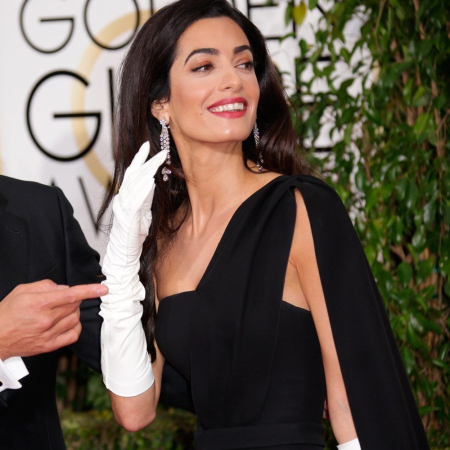 Amal Clooney ai Golden Globes 2015