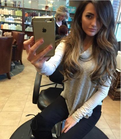 Balyage con capelli lunghi e mossi
