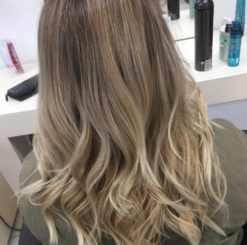 Balayage color miele