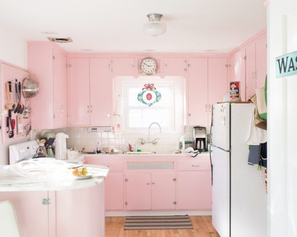 Una cucina rosa quarzo