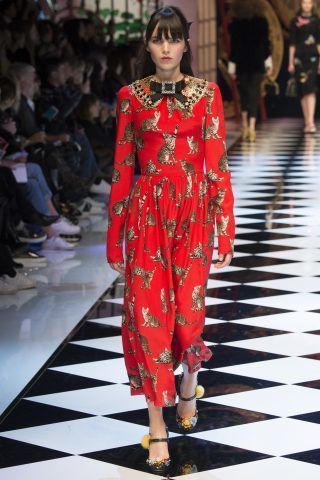 Abito rosso D&G fairytale f-w 2017