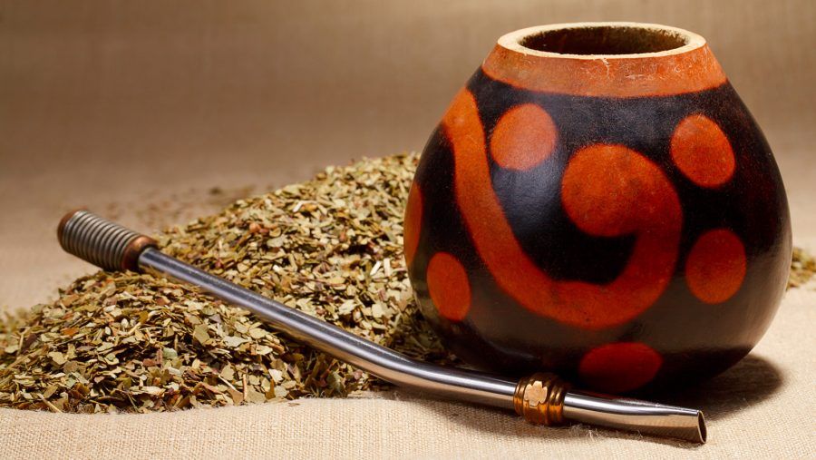 Traditional yerba mate tea popular in latin america