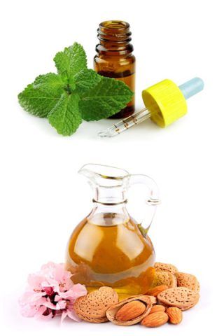 Trattamento a base di olio di mandorla e olio essenziale di menta