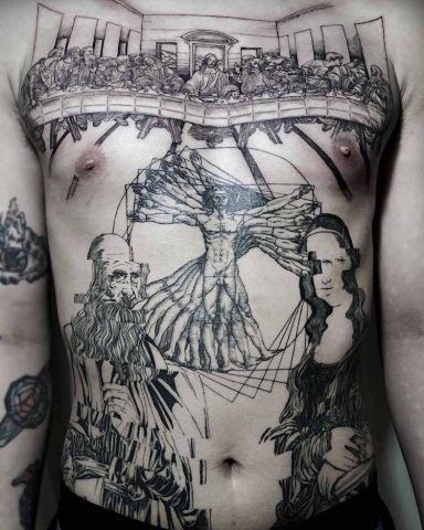 Tatuaggi ispirati a famosi dipinti: Leonardo Da Vinci