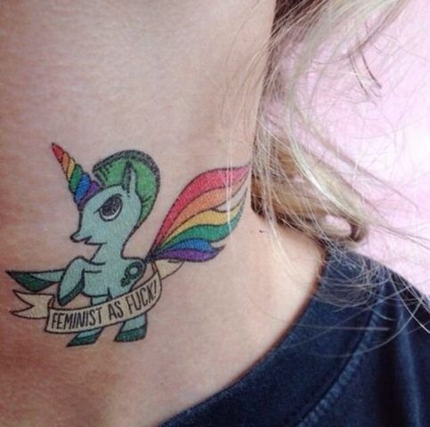 Tatuaggi femministi, unicorno