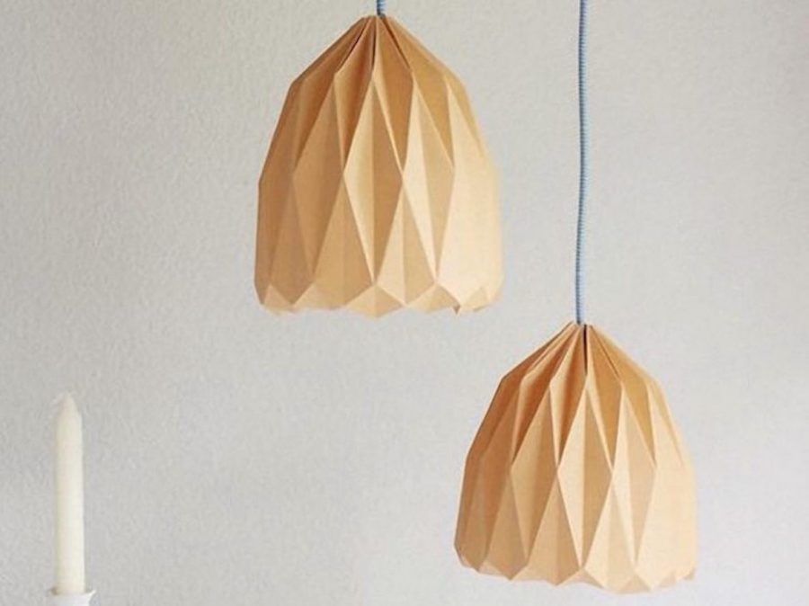 Lampadario origami diy