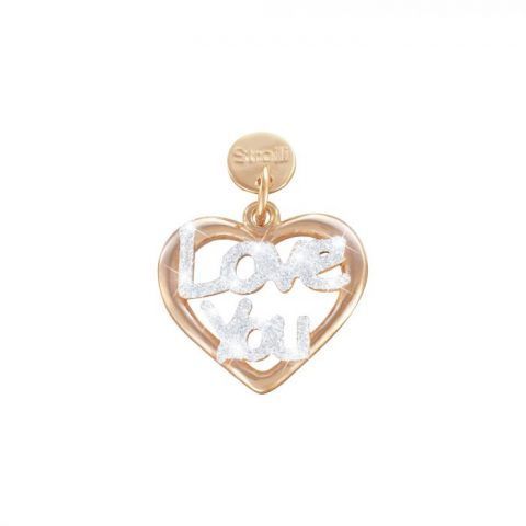 Charm in argento 925 rosato e glitter €24,90 Stroili