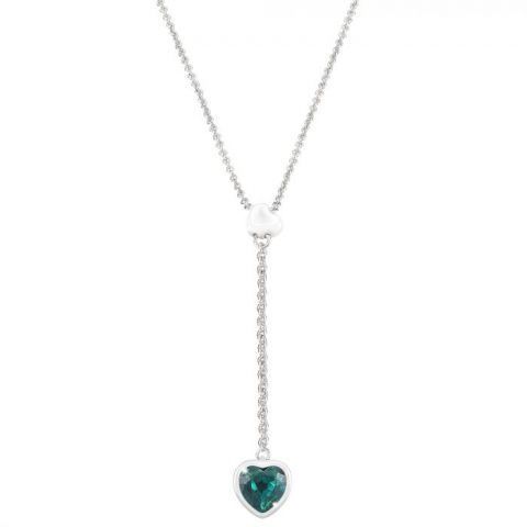 Girocollo cuore in metallo rodiato e pietre colorate €42,90