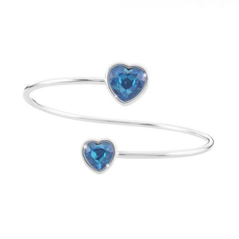 Bracciale cuore contrarie in metallo rodiato e pietre colorate €39,90 Stroili