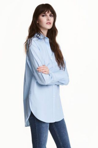 Camicia azzurra di cotone (19,99 €)