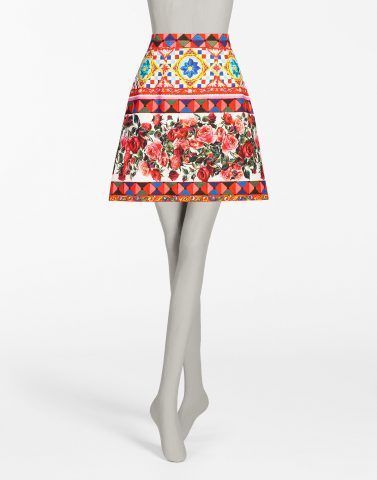 Gonna in cotone stampata - Dolce e Gabbana