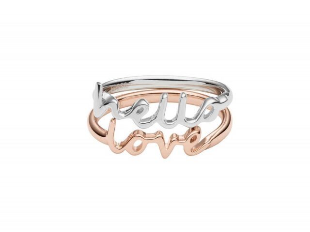 Anello doppio con scritta
