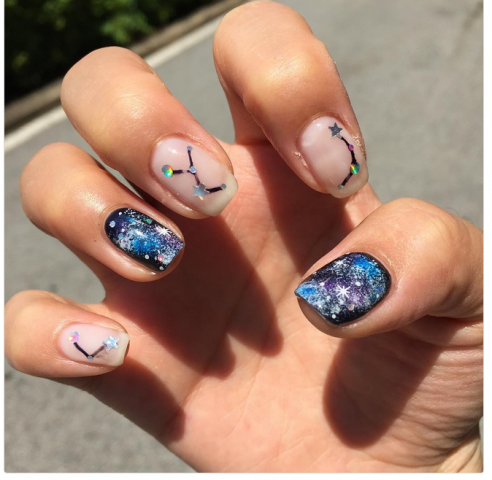 Nail Art bicolore