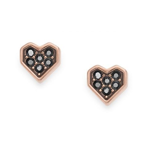 Orecchini a perno a cuore con cristalli €29 Fossil