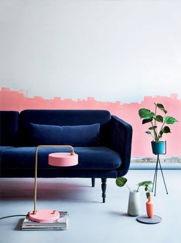 Blu e rosa tenue