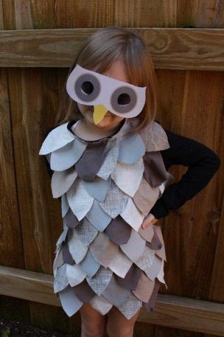 Costume di Carnevale fai da te: gufo