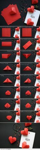 Come realizzare un cuore piegando la carta