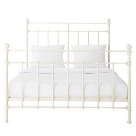 SYRACUSE Letto bianco 160 x 200 cm in metallo