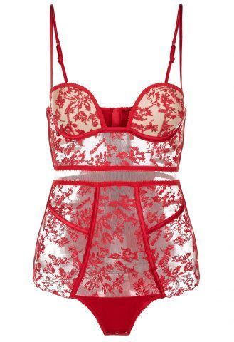 Body imbottito in tulle ricamato - La Perla