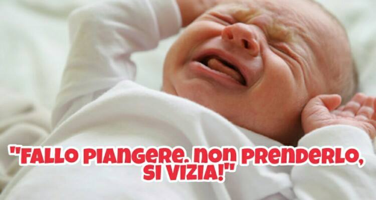 E’ vero che un bambino si vizia se tenuto in braccio?