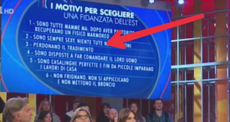 “6 motivi per scegliere una fidanzata dell’est”, è polemica per la lista andata in tv