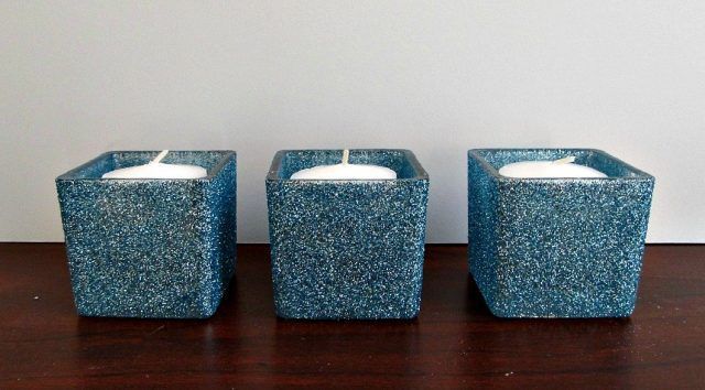 Candele con glitter