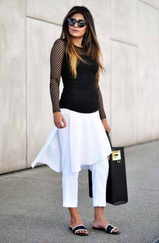 Look white and black