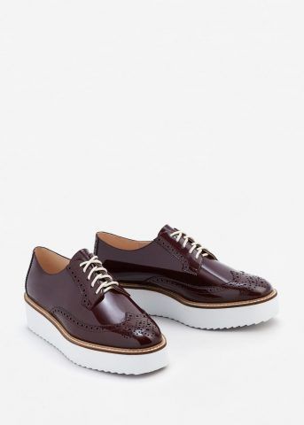 Scarpe stringate Mango, blucher in vernice, 49.99 euro