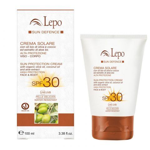 CREMA SOLARE SPF 30 con oli bio di oliva e cocco ed estratto di aloe bio 19,00 €
