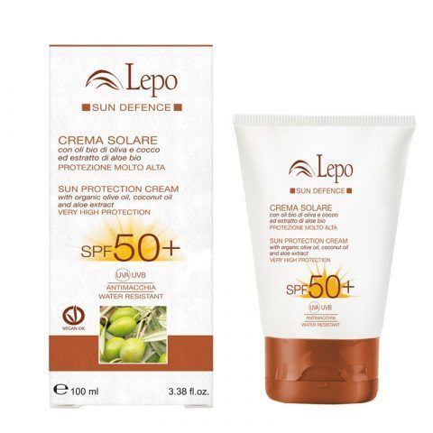 CREMA SOLARE SPF 50+ con oli bio di oliva e cocco ed estratto di aloe bio 19,00 €