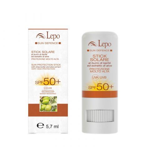 STICK SOLARE SPF 50+ al burro di karitè ed estratto di aloe 12,00 €