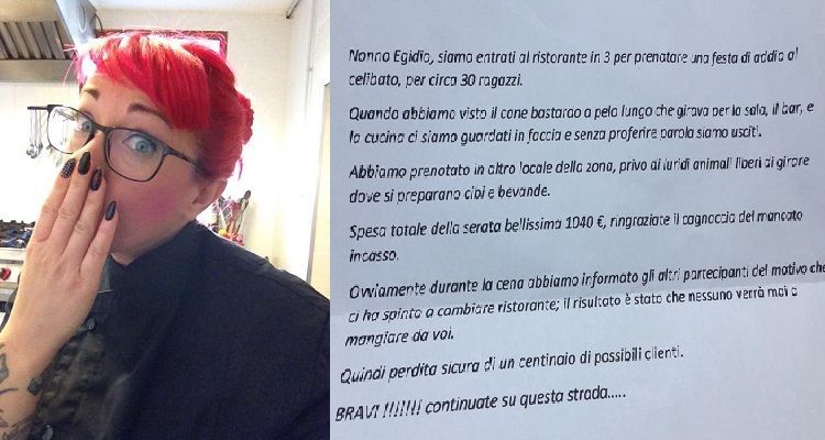 Perde alcuni clienti del ristorante ma è felice così