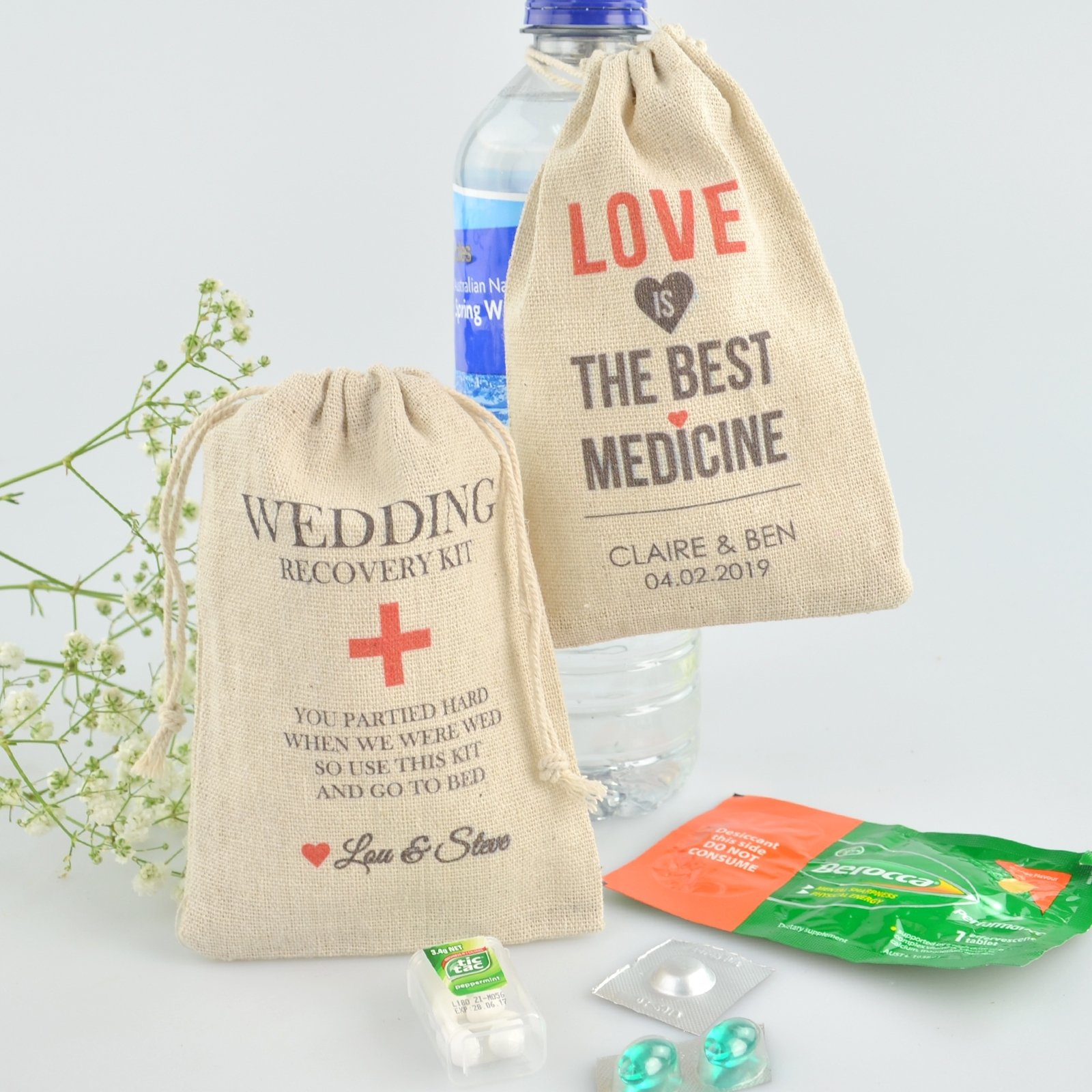 Mai più postumi da sbornia dopo il matrimonio: ecco l’Hangover Kit