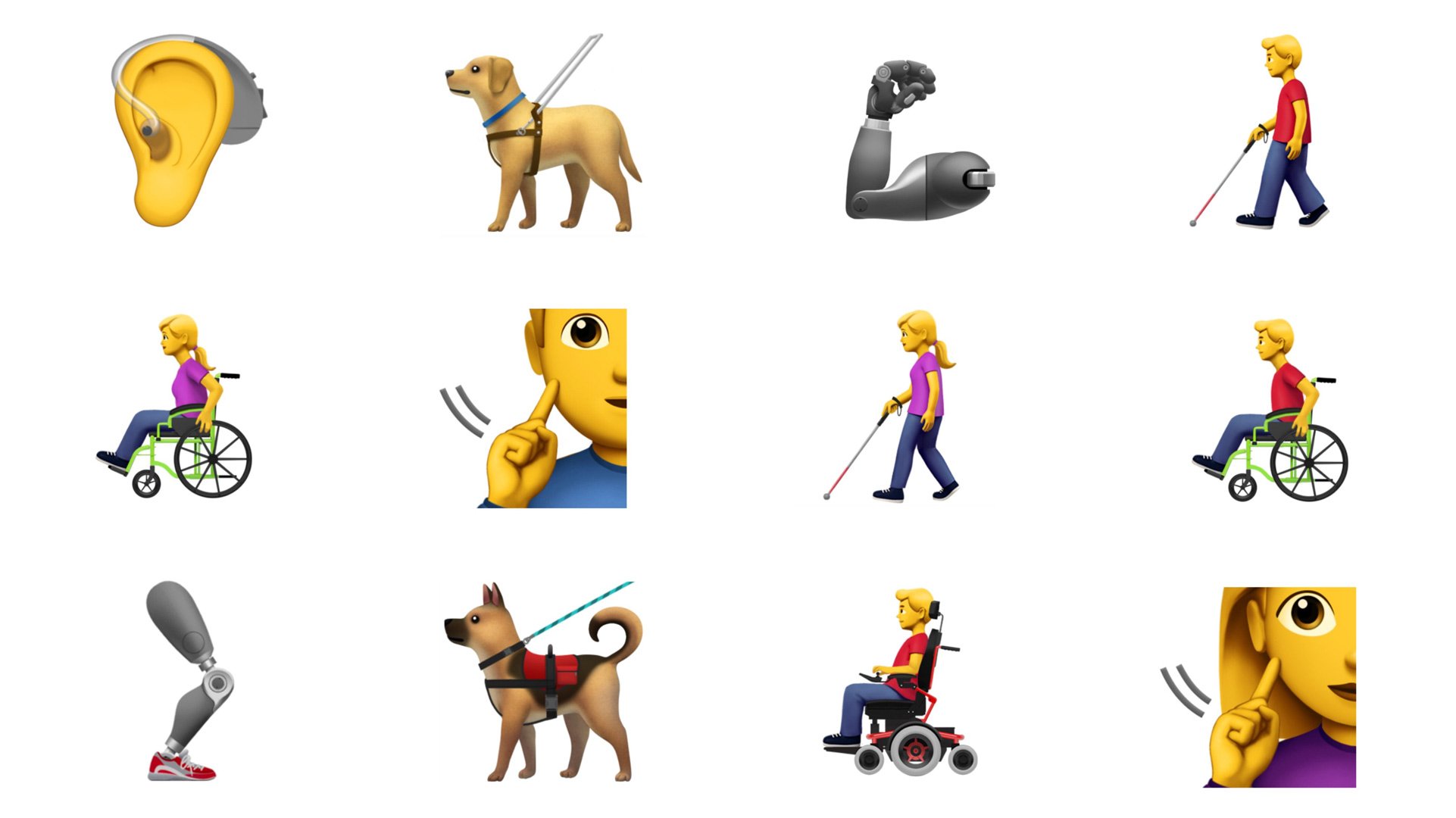 Le nuove emoji di Apple dedicate ai disabili