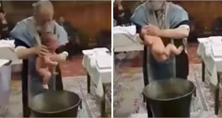 Il sacerdote perde la pazienza.