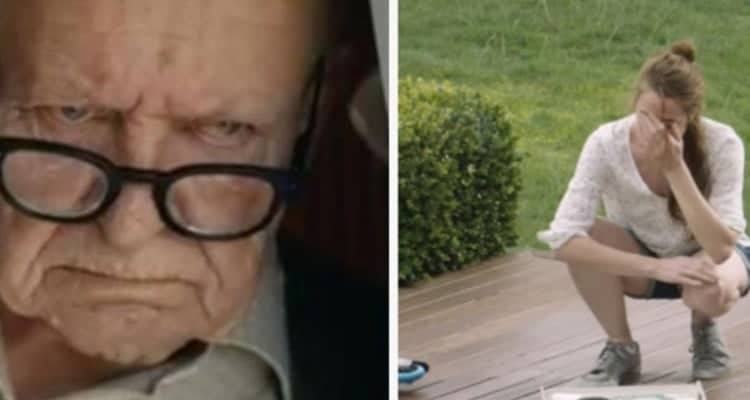 L’anziano signore si irrita della nuova famiglia