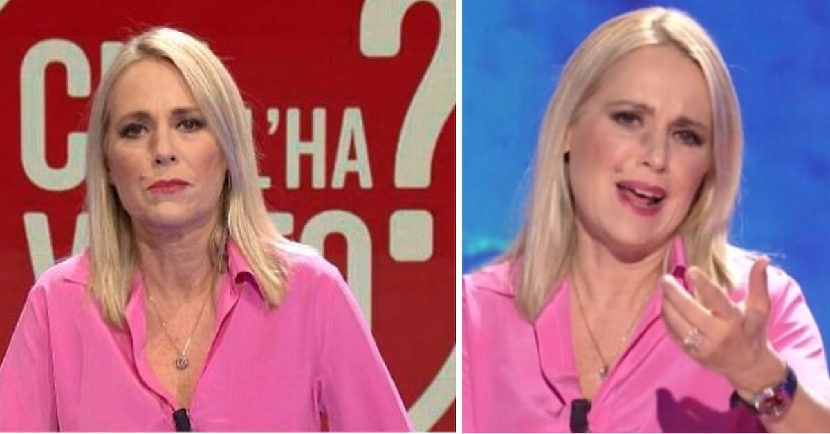 Federica Sciarelli in trasmissione con un occhio nero