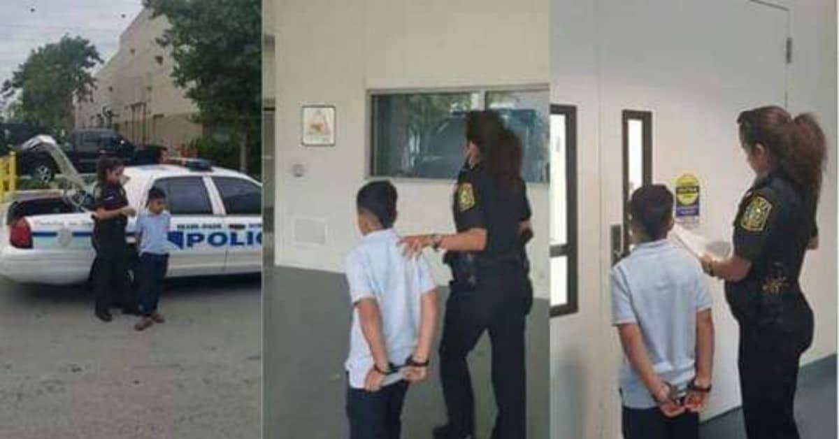 Polizia arresta bambino di sette anni