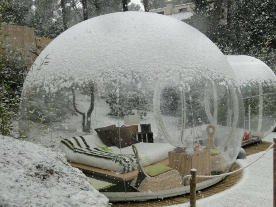 Bubble room sotto la neve