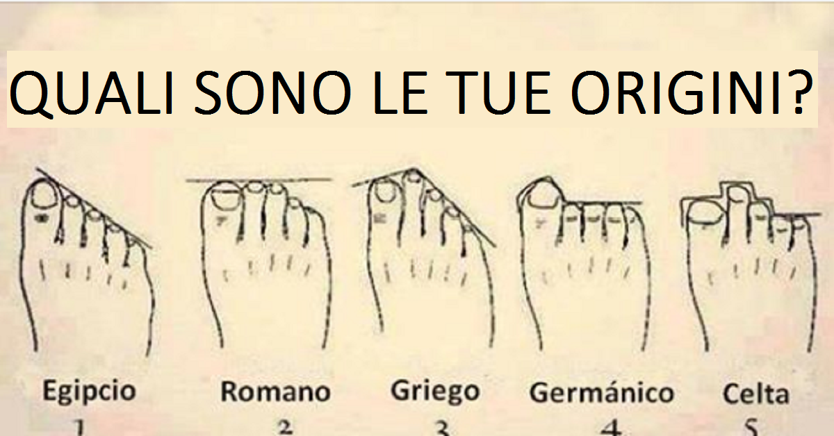 Scopri le tue origini in base alla forma dei tuoi piedi