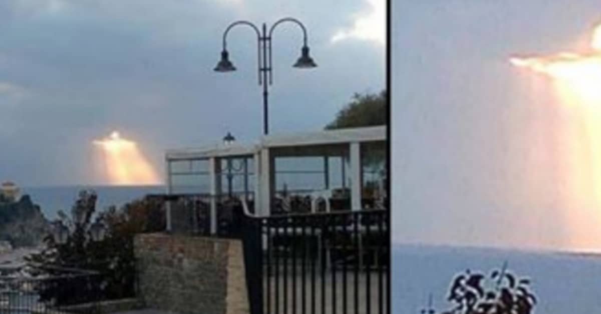 Agropoli, l’immagine dei raggi del sole