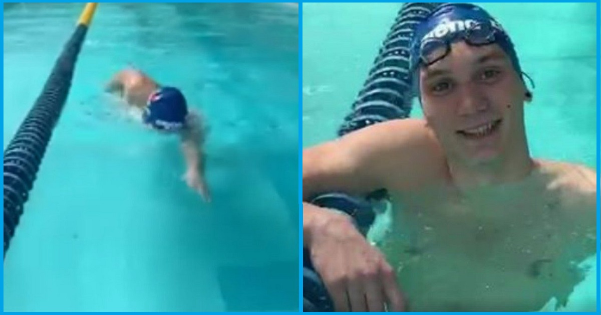 Manuel Bortuzzo torna in piscina dopo l’agguato
